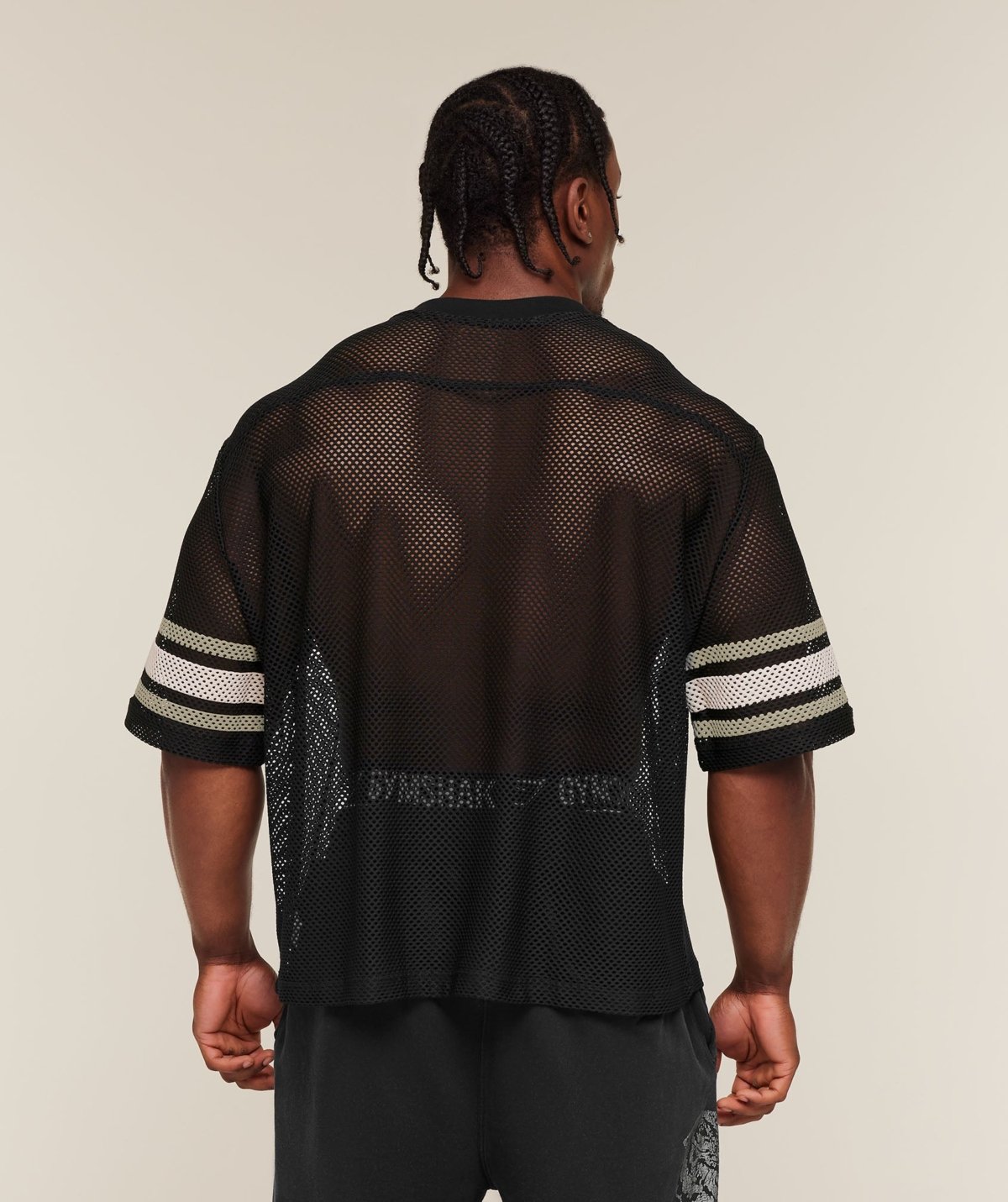 Gymshark Collective Mesh Contrast Jersey noir, vue de dos