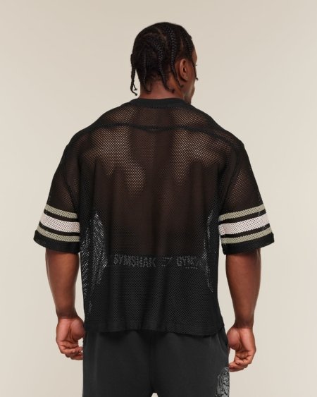 Gymshark Collective Mesh Contrast Jersey noir, vue de dos