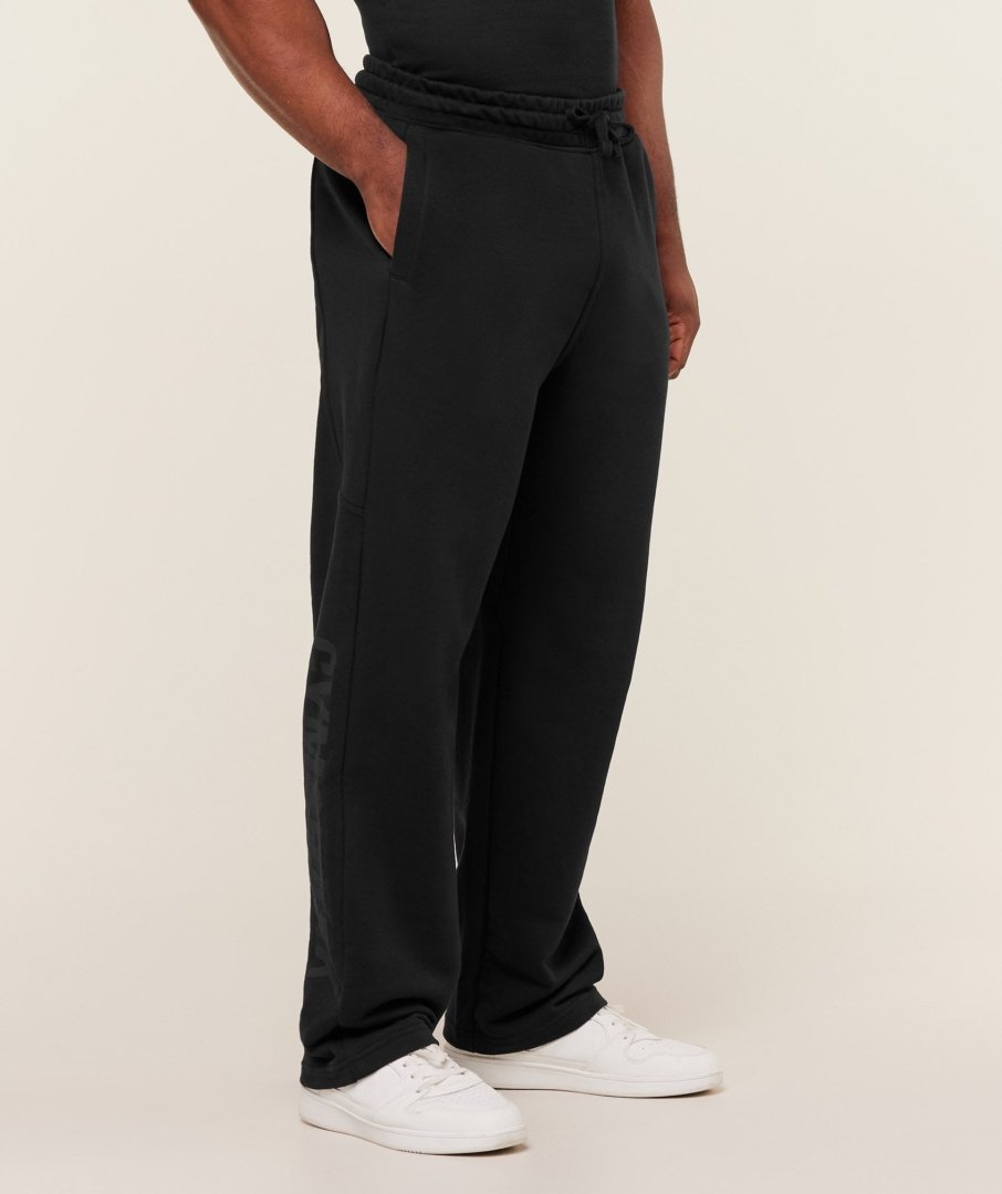 Gymshark Power Straight Leg Pants noir, pantalon de musculation homme