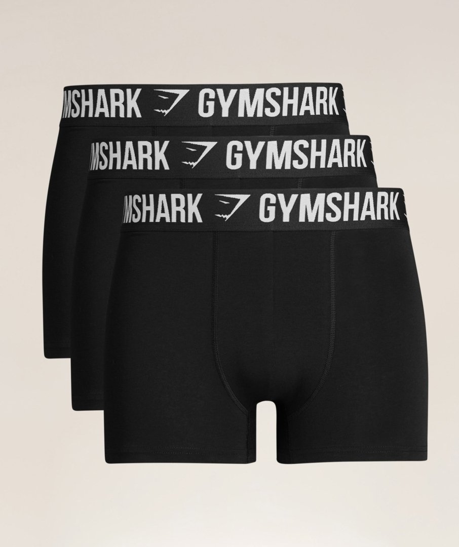 Gymshark Boxer Brief 3PK Black Maroc — 100% authentique