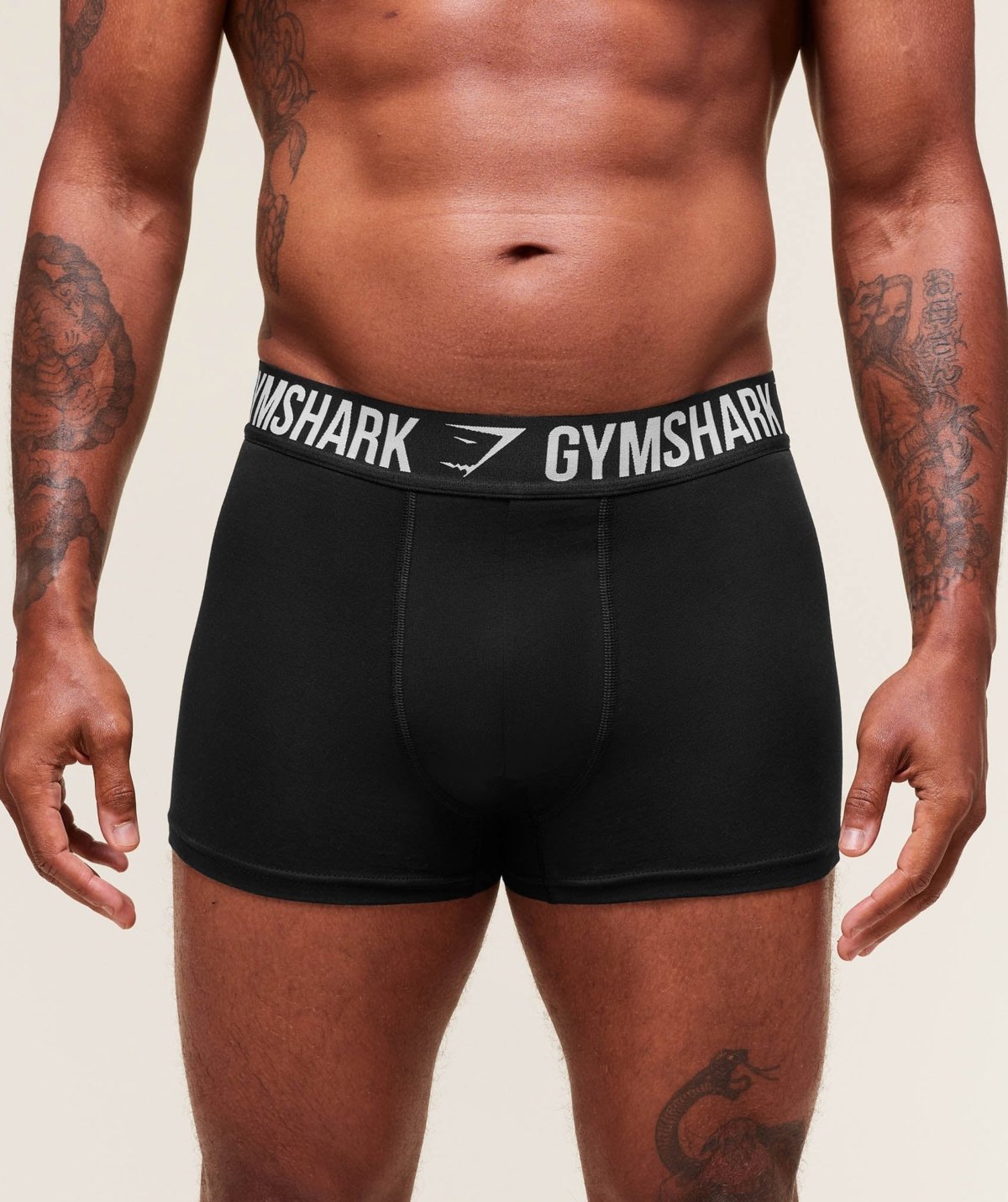 Gymshark Boxer Brief 3PK Black Maroc — 100% authentique