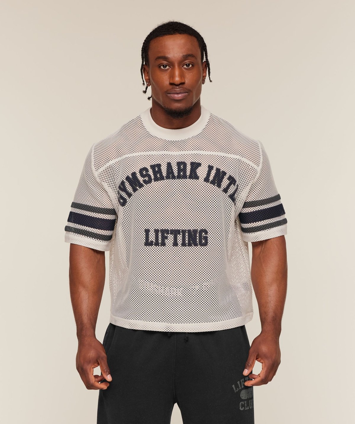 Gymshark Collective Mesh Contrast Jersey Tinted White Maroc — 100% authentique