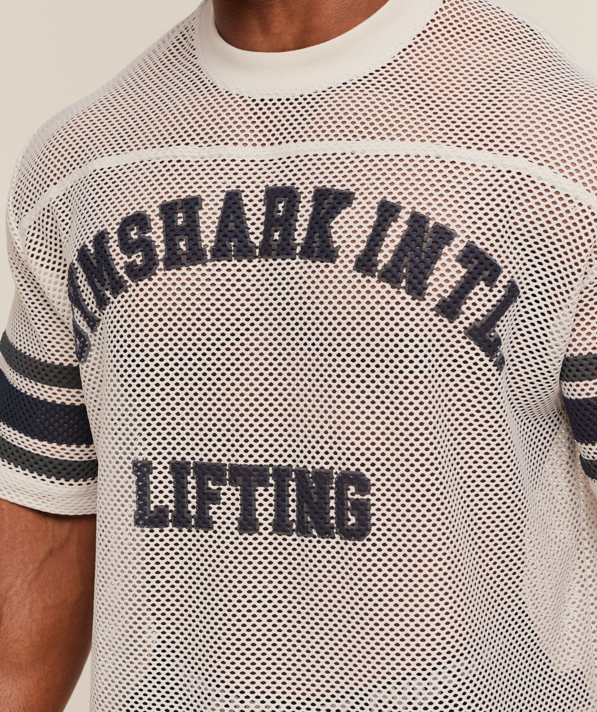 Gymshark Collective Mesh Contrast Jersey Tinted White Maroc — 100% authentique