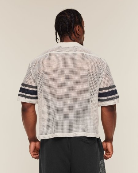 Gymshark Collective Mesh Contrast Jersey Tinted White Maroc — 100% authentique