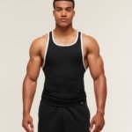 Gymshark Ribbed Tank 1PK - Black/White