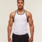 Gymshark Ribbed Tank 1PK White/Black Maroc — 100% authentique