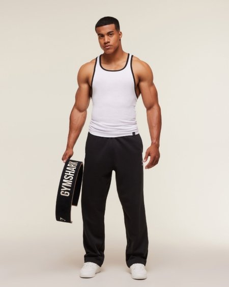 Gymshark Ribbed Tank 1PK White/Black Maroc — 100% authentique