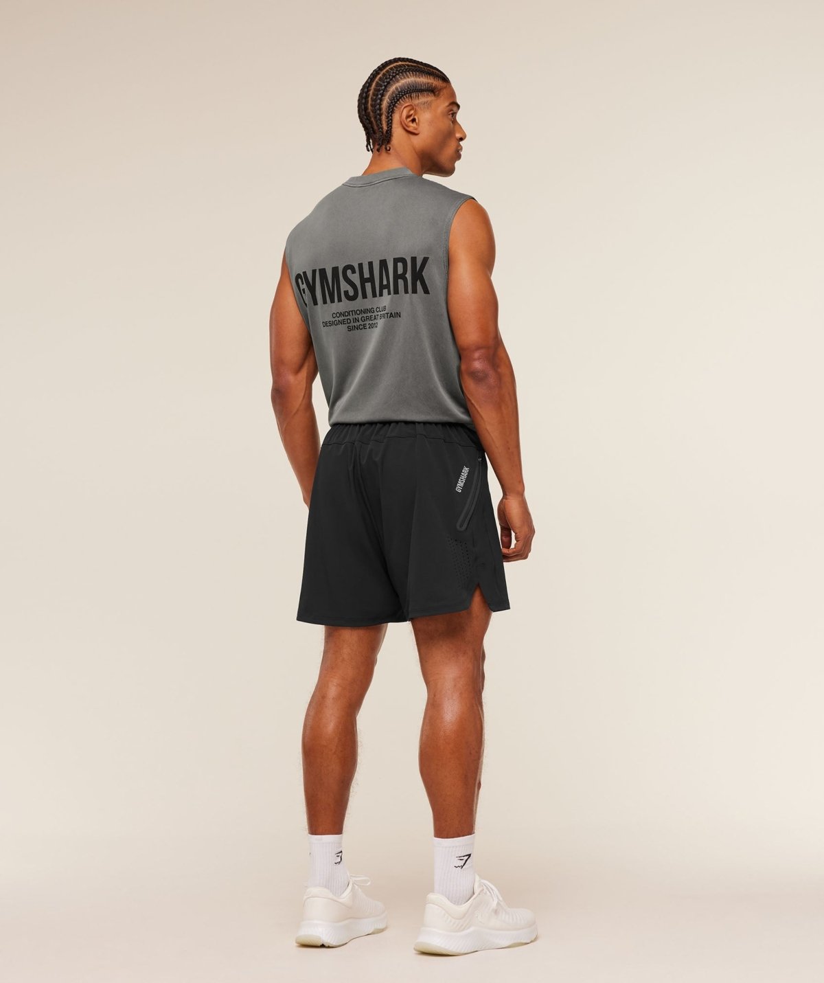 Gymshark Sport Hybrid 6 Shorts Black Maroc — 100% authentique