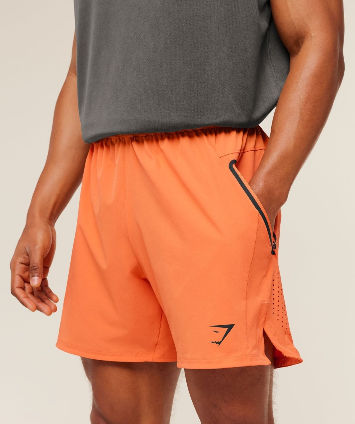Gymshark Sport Hybrid 6" Shorts Dayglow Peach Maroc — 100% authentique