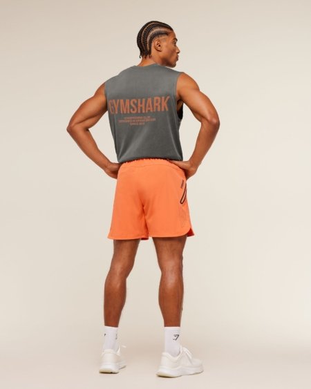 Gymshark Sport Hybrid 6" Shorts Dayglow Peach Maroc — 100% authentique