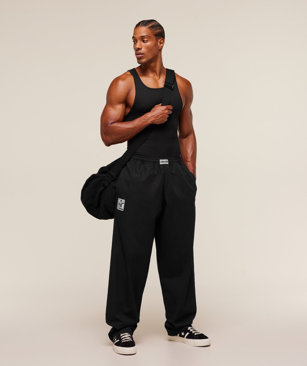 Gymshark Straight Leg Pumper Pants Black Maroc — 100% authentique