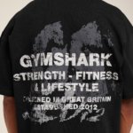 Gymshark Strength Fitness Lifestyle Graphic T-Shirt Black Maroc — 100% authentique
