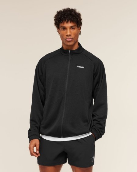 Gymshark Train Zip Through Jacket Black Maroc — 100% authentique
