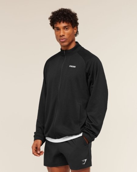 Gymshark Train Zip Through Jacket Black Maroc — 100% authentique