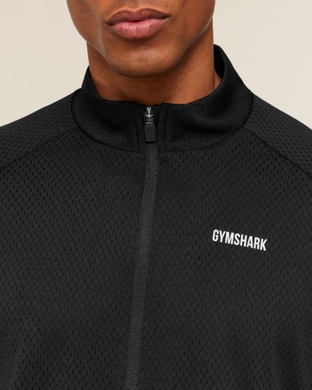 Gymshark Train Zip Through Jacket Black Maroc — 100% authentique