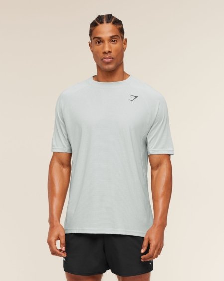 Gymshark Weekend T-Shirt Light Grey White Maroc — 100% authentique