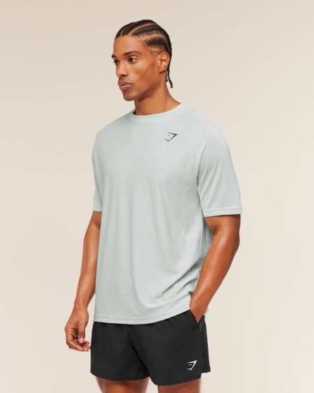 Gymshark Weekend T-Shirt Light Grey White Maroc — 100% authentique