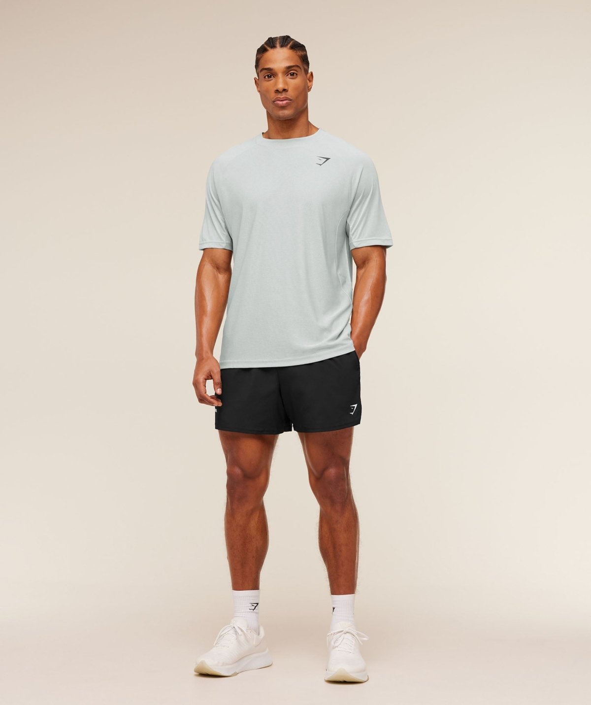 Gymshark Weekend T-Shirt Light Grey White Maroc — 100% authentique