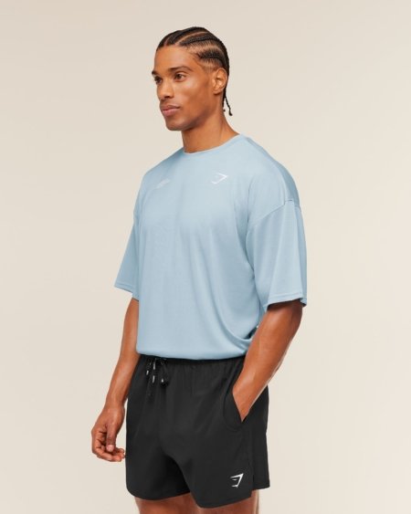 CONDITIONING CLUB OVERSIZED T-SHIRT CHILLED BLUE WHITE – Image 2