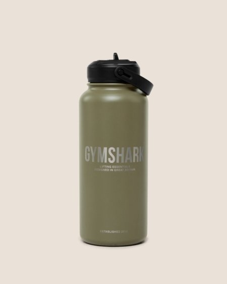 metal insulated straw bottle 1l Gymshark Maroc — 100% authentique
