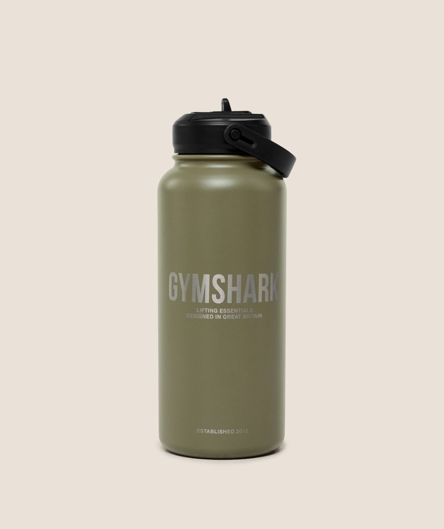 metal insulated straw bottle 1l Gymshark Maroc — 100% authentique