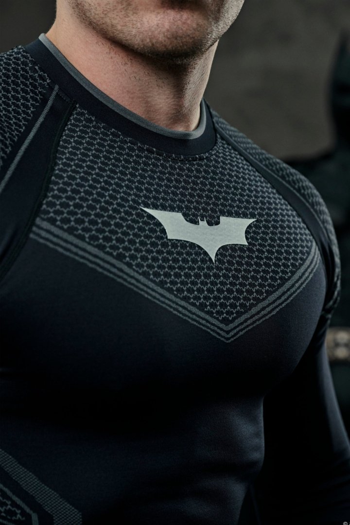 YoungLA 8004 - Batman Compression Longsleeves - Black Maroc — 100% authentique