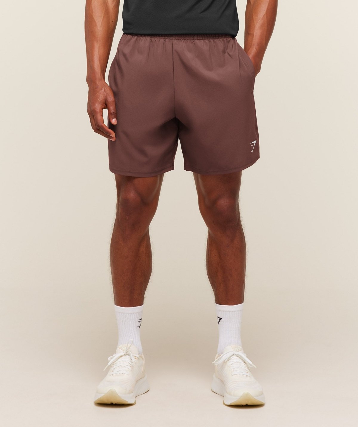 Short de Sport Gymshark Arrival marron homme