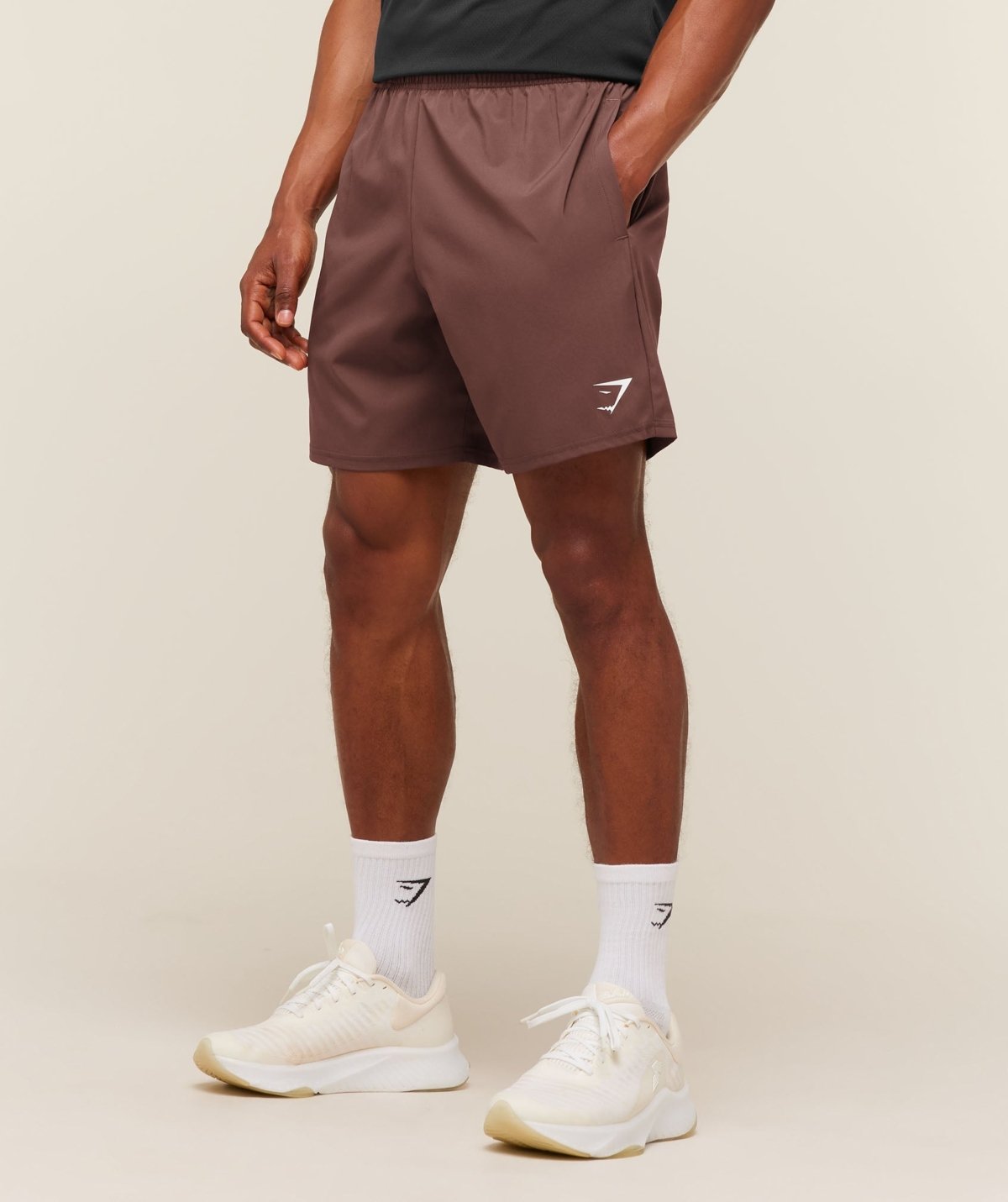 Short de Sport Gymshark Arrival marron homme