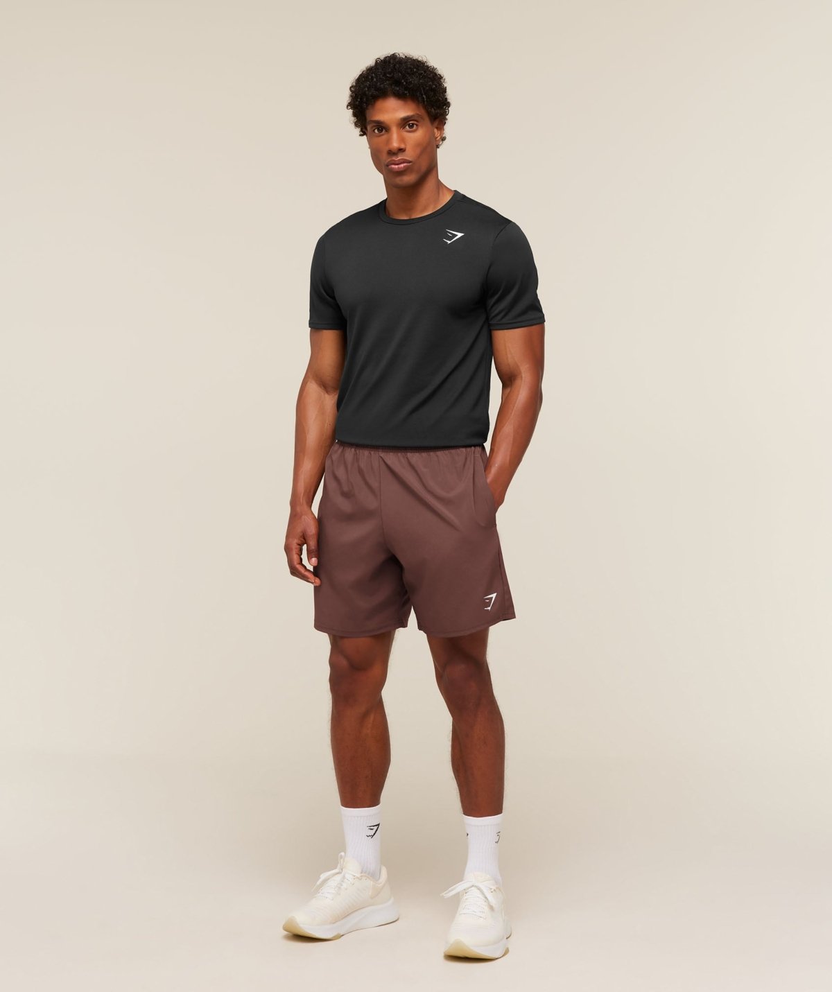 Short de Sport Gymshark Arrival marron homme