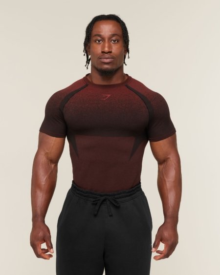 T-Shirt Gymshark Shadow rouge homme