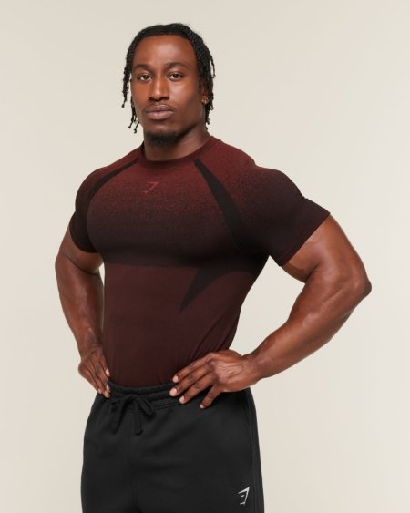 T-Shirt Gymshark Shadow rouge homme