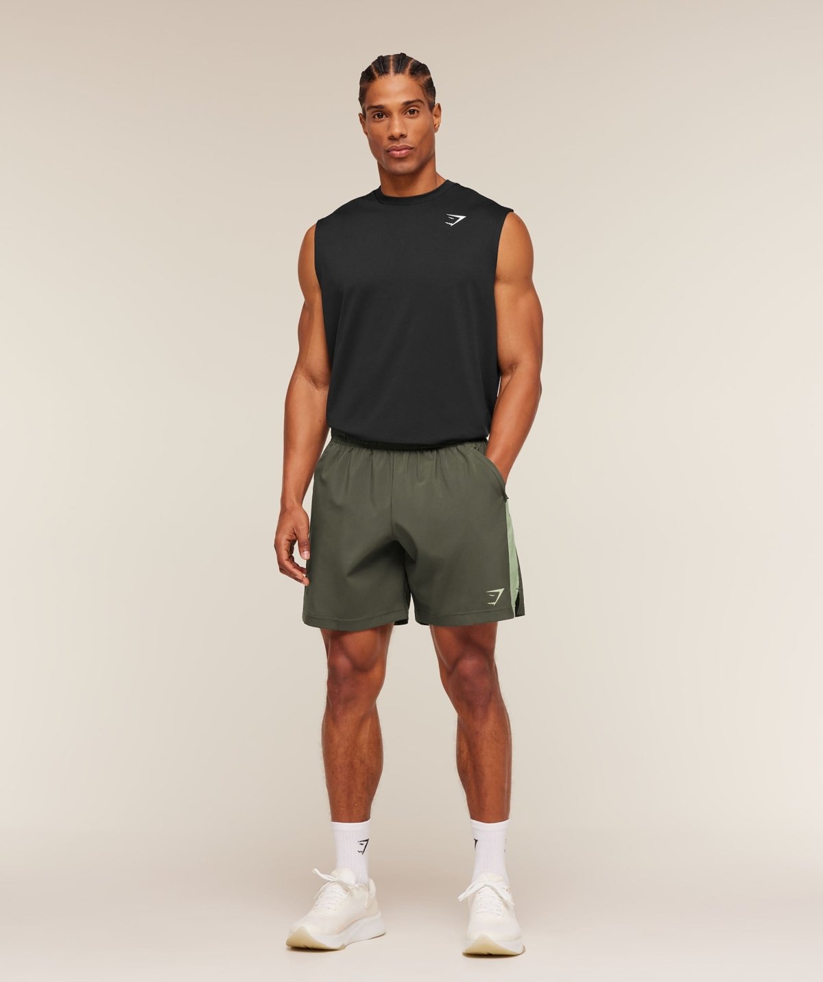 Short de Sport Gymshark Sport vert homme