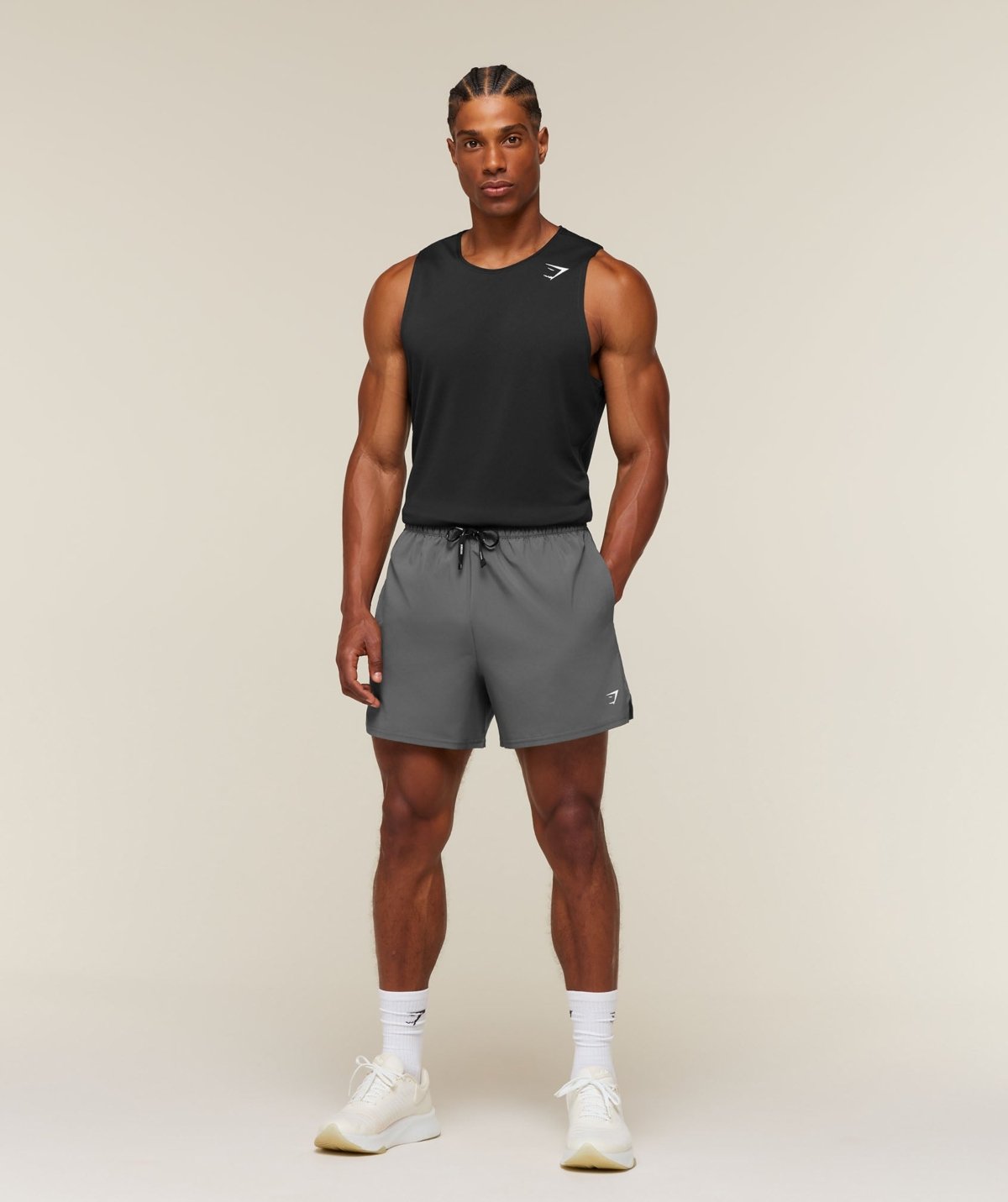 Short de Sport Gymshark gris homme