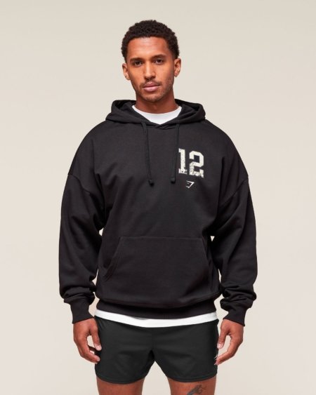 Sweat à Capuche Gymshark Campus noir homme