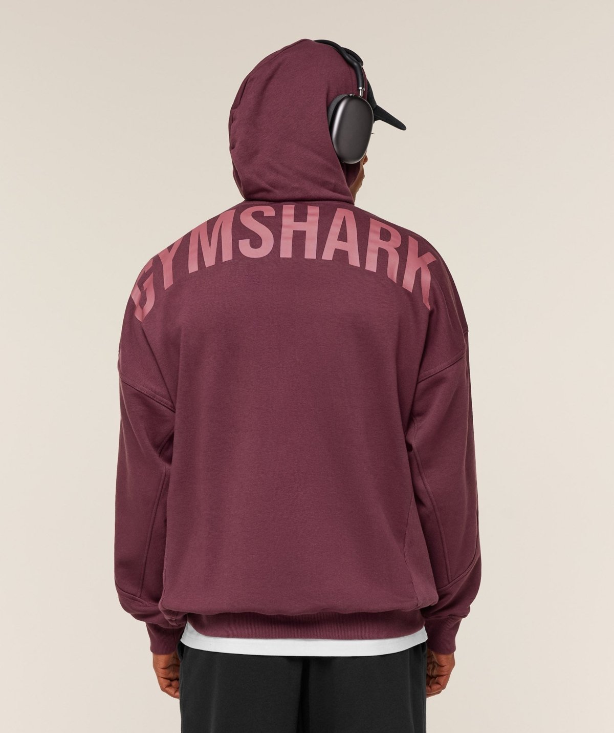 images-PowerOriginalsHoodieGSImpactBurgundyA4B9S_RCF3_0710_V3.jpg Sweat à Capuche Gymshark Power rouge homme