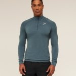 Haut Zippé Gymshark Vital noir homme
