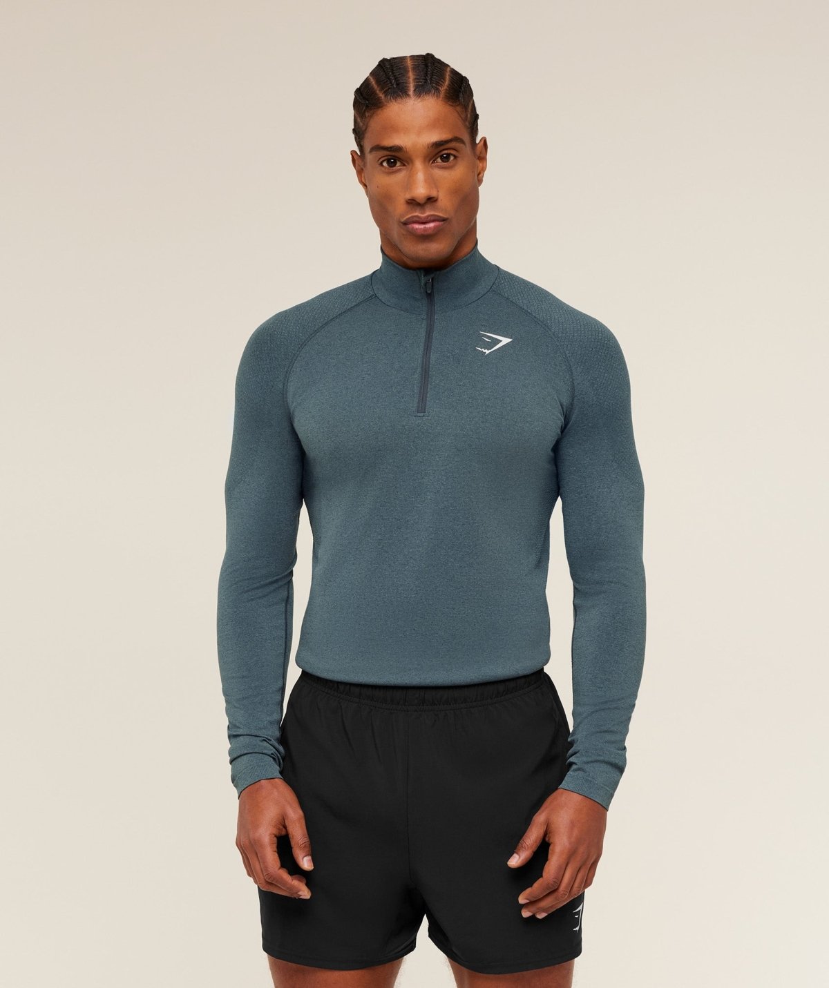 Haut Zippé Gymshark Vital noir homme