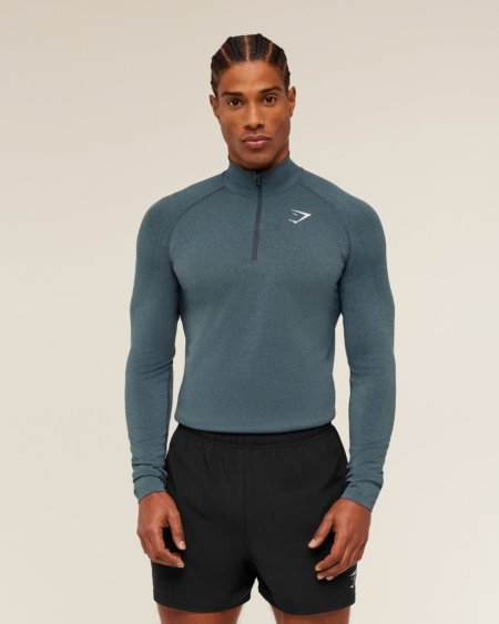 Haut Zippé Gymshark Vital noir homme
