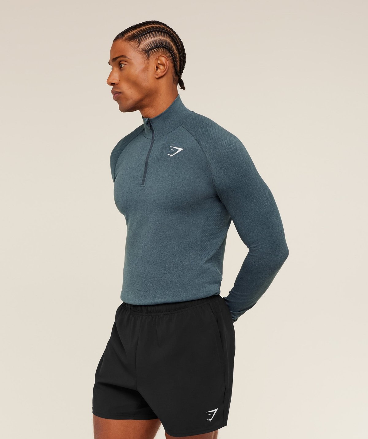Haut Zippé Gymshark Vital noir homme